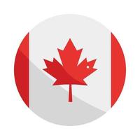 botão da bandeira do Canadá vetor