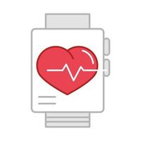 app smartwatch health tracker vetor