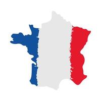 bandeira do mapa da França