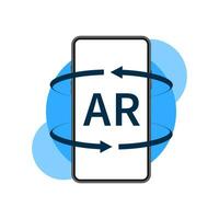 aumentado realidade ícone. ar símbolo. virtual realidade em Smartphone. vetor