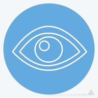 ícone do vetor do olho - estilo olhos azuis