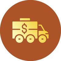 design de ícone criativo de caminhão de banco vetor