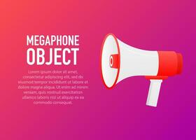 plano Projeto vetor o negócio ilustração conceito do megafone. megafone para local na rede Internet e promoção bandeiras.