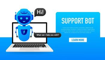 chatbot ícone conceito, bate-papo robô ou chatbot. robô virtual assistência do local na rede Internet ou Móvel formulários. vetor ilustração