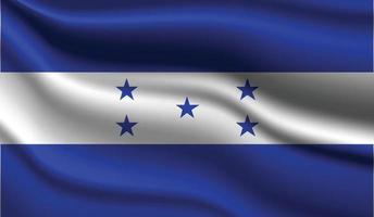 desenho de bandeira moderna realista de honduras vetor