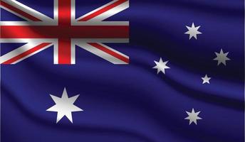 desenho de bandeira moderna realista da austrália vetor