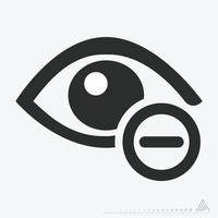 vetor de ícone do exame ocular 3 - estilo glifo