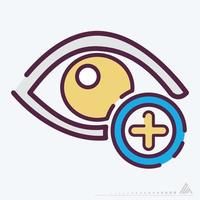 vetor de ícone de exame ocular 2 - estilo de corte de linha