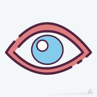 ícone do vetor do olho - estilo de corte de linha