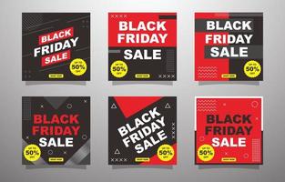 campanha black friday para postagem nas redes sociais vetor