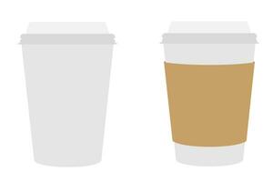 copo de papel para ilustração vetorial de estoque de café isolado no fundo branco vetor