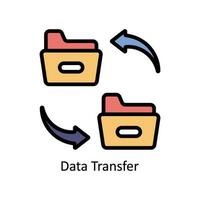 dados transferir vetor preenchidas esboço ícone estilo ilustração. eps 10 Arquivo