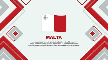 Malta bandeira abstrato fundo Projeto modelo. Malta independência dia bandeira papel de parede vetor ilustração. Malta fundo
