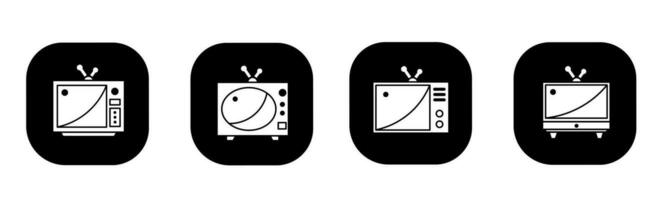 televisão ícone dentro plano. uma televison ícone Projeto. estoque vetor. vetor