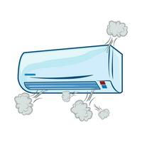 ilustração do quebrado ar condicionador vetor