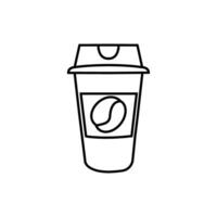 café ícone vetor. quente beber ilustração placa. chá símbolo ou logotipo. vetor