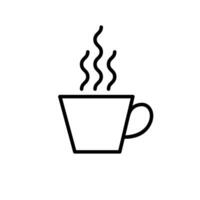 café ícone vetor. quente beber ilustração placa. chá símbolo ou logotipo. vetor