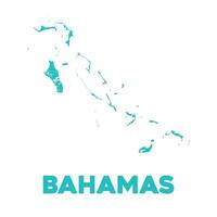 detalhado bahamas mapa vetor