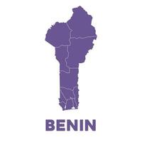 detalhado benin mapa vetor