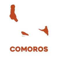 detalhado Comores mapa vetor