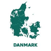 detalhado Danmark mapa vetor