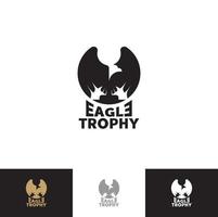 ilustração em vetor logotipo troféu águia, design de emblema editável para sua motocicleta de roupas de negócios