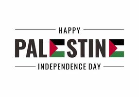 projeto do dia da independência da Palestina. palestina feliz dia da independência vetor