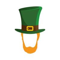 st patrick's vetor modelo chapéu e barba ilustração. vetor eps 10