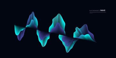 elemento de vetor de onda eletroímã com fundo abstrato de linhas azuis no conceito de tecnologia, ciência, rede digital.