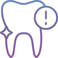 ícone de vetor de problema de dente