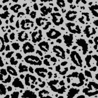 padrão sem emenda de vetor com estampa de leopardo. Estampa de animal. impressão de chita em fundo cinza.