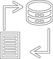 dados transformação vetor ícone