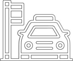 ícone de vetor de área de estacionamento