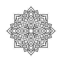 ícone de mandala, estilo de contorno vetor