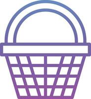 ícone de vetor de cesta de compras