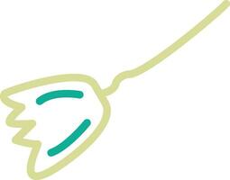 ícone de vetor de vassoura voadora