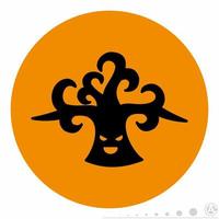 ícone de árvore orange.eps vetor