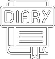 ícone de vetor de diário