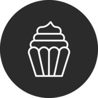 ícone de vetor de cupcake