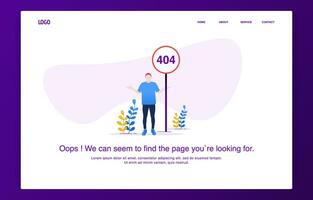 página não encontrado erro 404 vetor