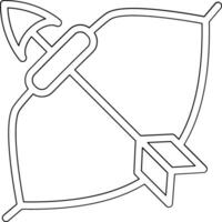ícone de vetor de flecha de arco