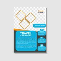 design de folheto de viagens vetor