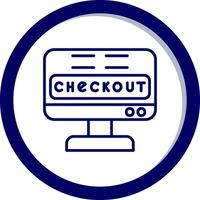 ícone de vetor de checkout