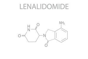 lenalidomida molecular esquelético químico Fórmula vetor