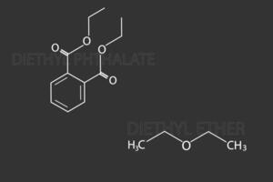 dietil ftalato éter molecular esquelético químico Fórmula vetor