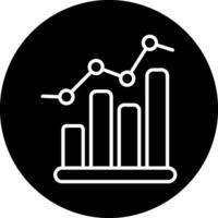 ícone de vetor de gráfico de barras