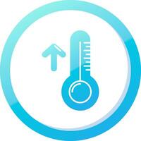 Alto temperatura sólido azul gradiente ícone vetor