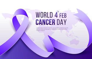 fundo do dia mundial do câncer vetor