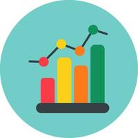 ícone de vetor de gráfico de barras