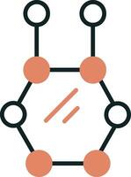 ícone de vetor de molécula